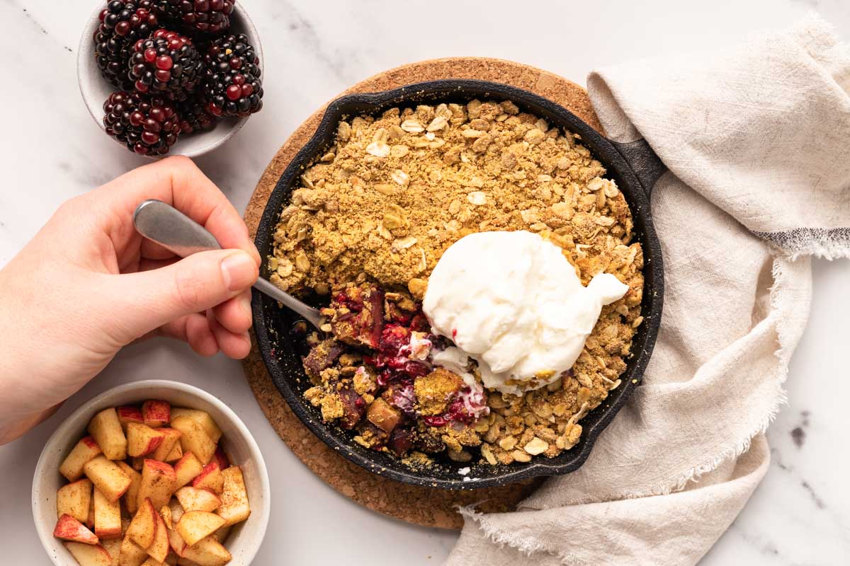 Apple & Blackberry Protein Crumble