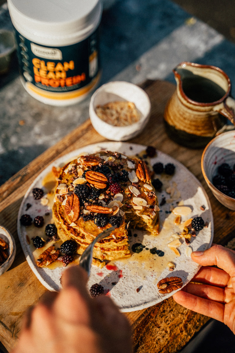 Pumpkin Protein Pancakes by Avant-Garde Vegan